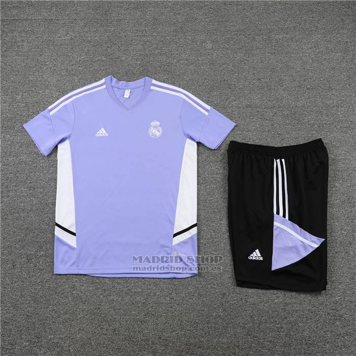 Chandal del Real Madrid Manga Corta 2022-2023 Purpura - Pantalon Corto